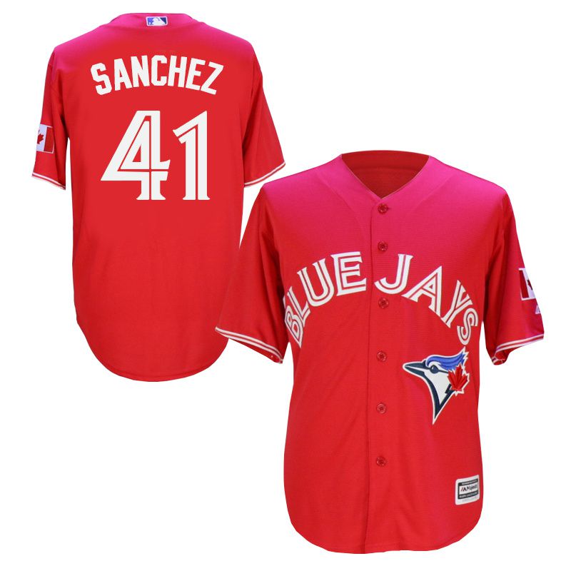 Men Toronto Blue Jays #41 Sanchez Red MLB Jerseys